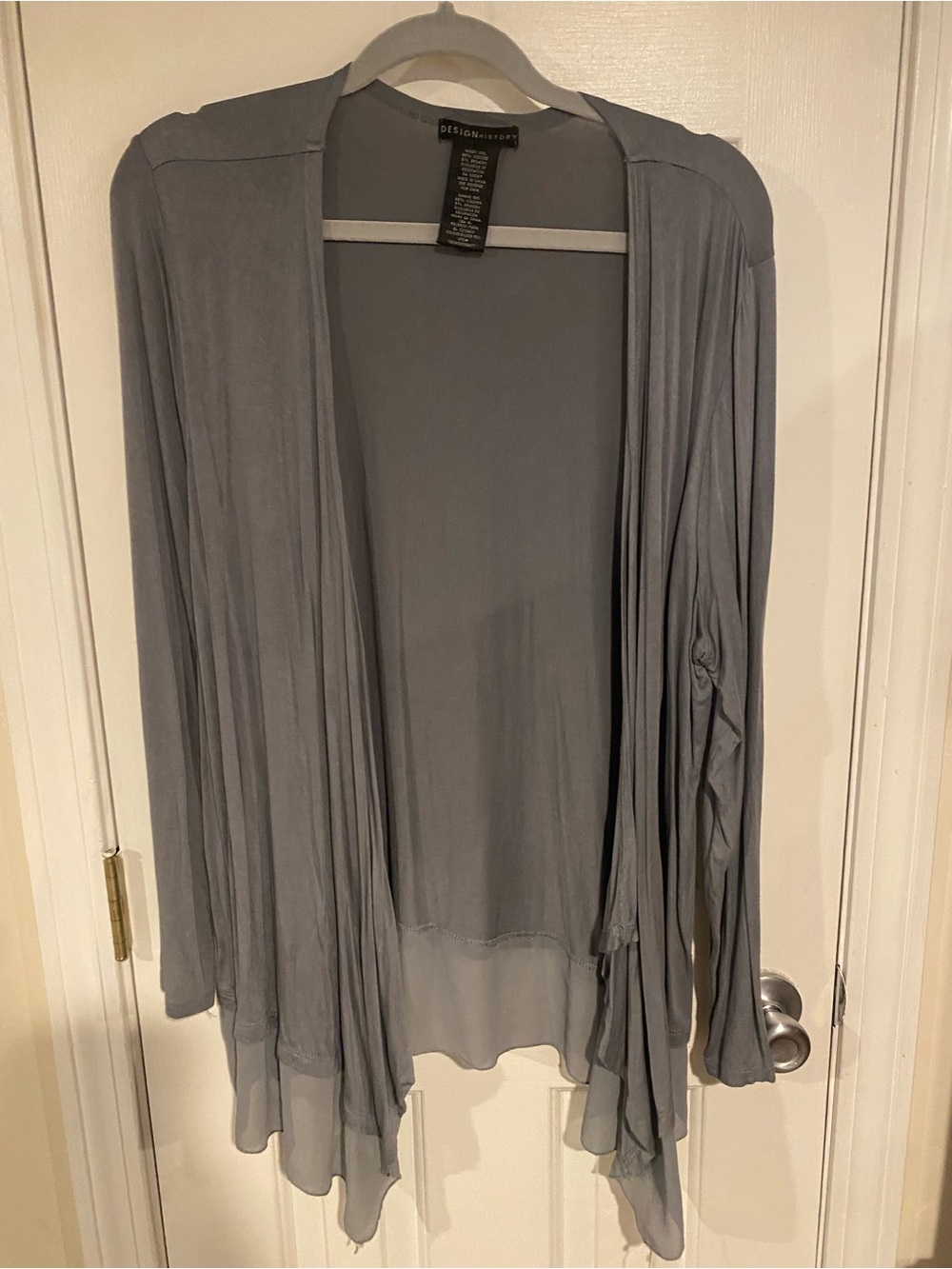 Design History Soft Gray Women's Cardigan